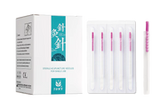 Silicone Coated Acupuncture Needles with Plastic Handles, (With a Guide Tube)