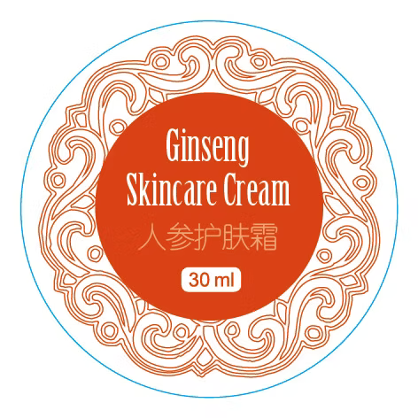 Crema para el cuidado de la piel con ginseng
