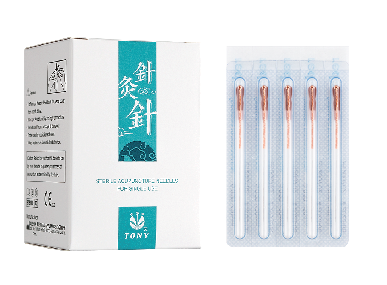 Tony Brand, copper handle, each needle with tube, 100 pcs a box